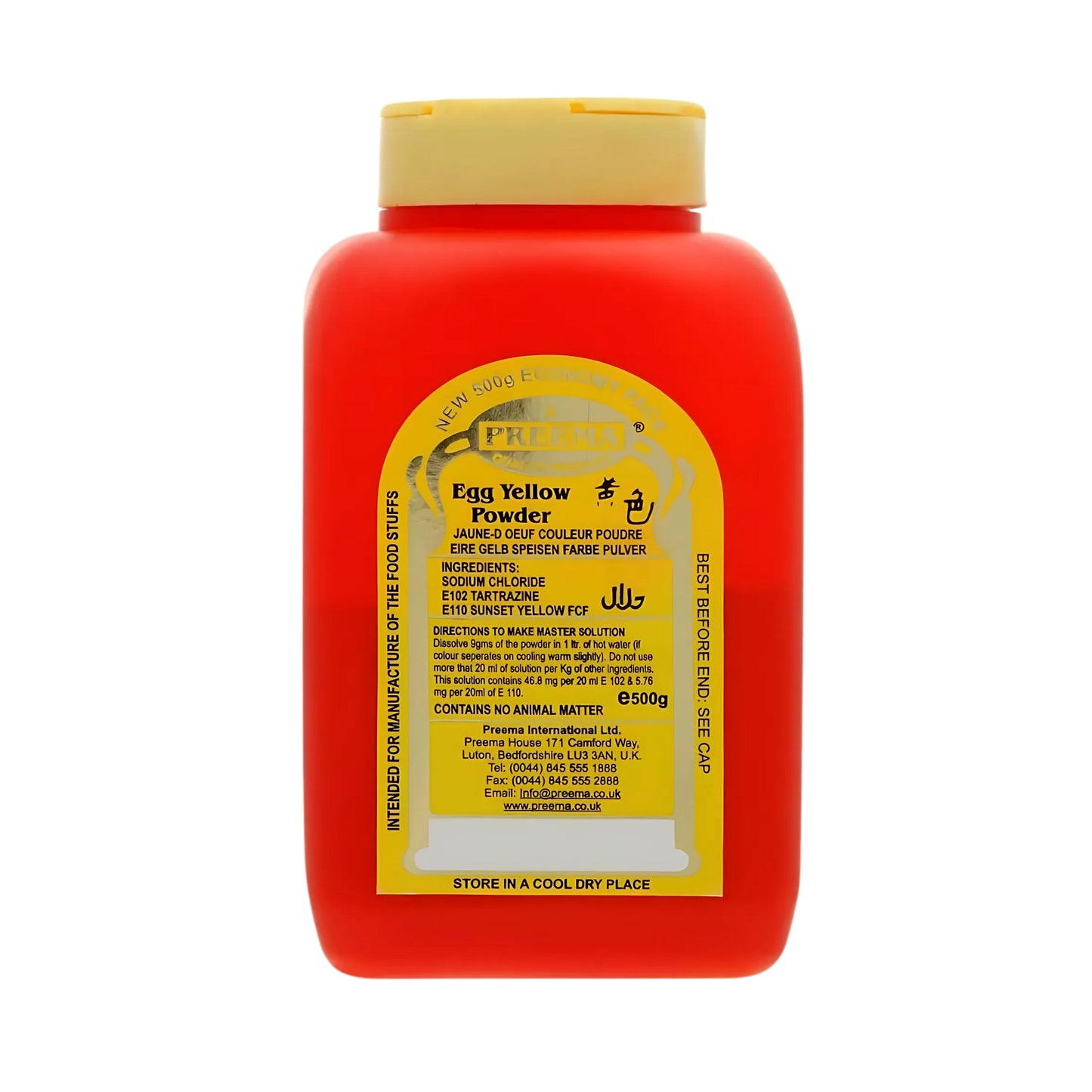 PREEMA EGG YELLOW FOOD COLOURING 500G