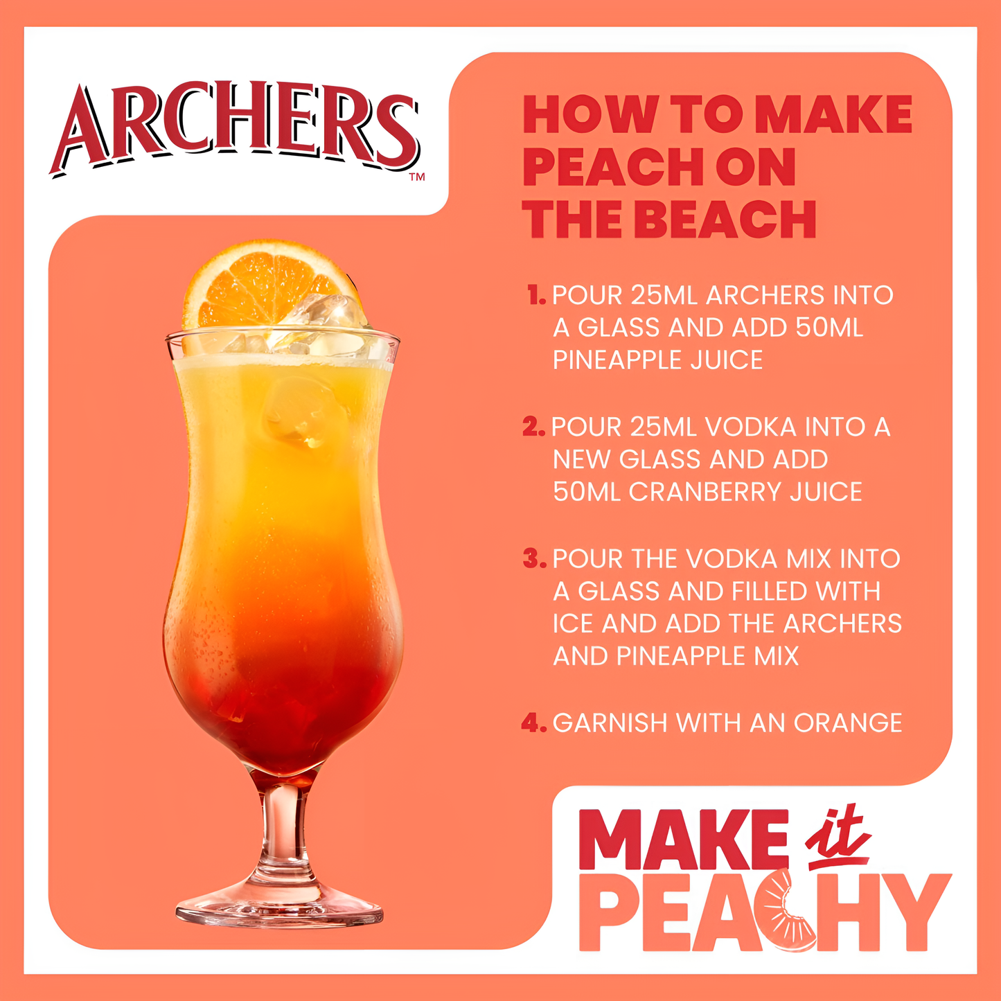 ARCHERS PEACH SCHNAPPS 70CL  (SNG)