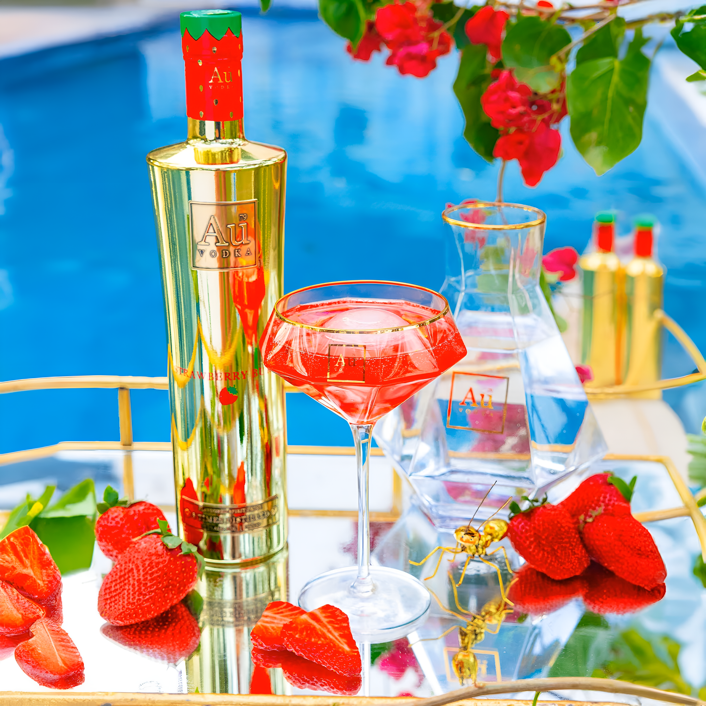 AU VODKA STRAWBERRY BURST  70CL