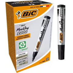 BIC PERMANENT BLACK MARKERS BOX 12PK