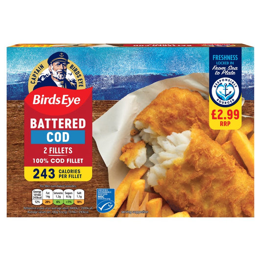 BIRDS EYE 2 COD IN BATTER PM2.99 200G