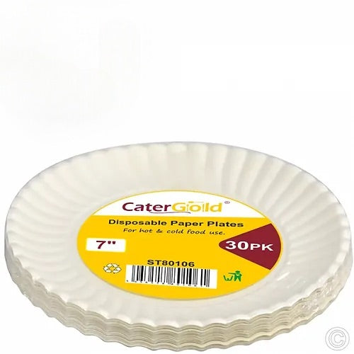 CATER GOLD PAPER PLATES 30PK 7"