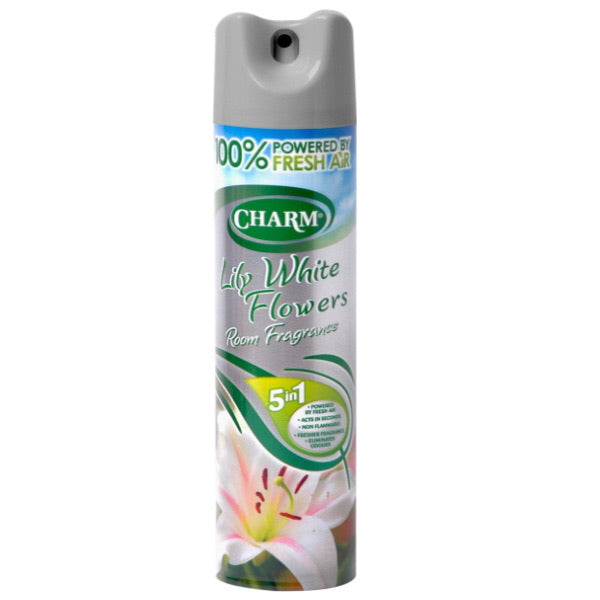 CHARM TROPICAL LILY WHITE AIR FRESHENER 12X240ML