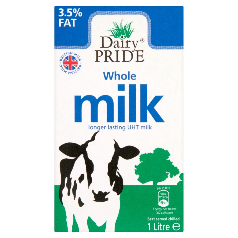 DAIRY PRIDE UHT WHOLE MILK 1LTR