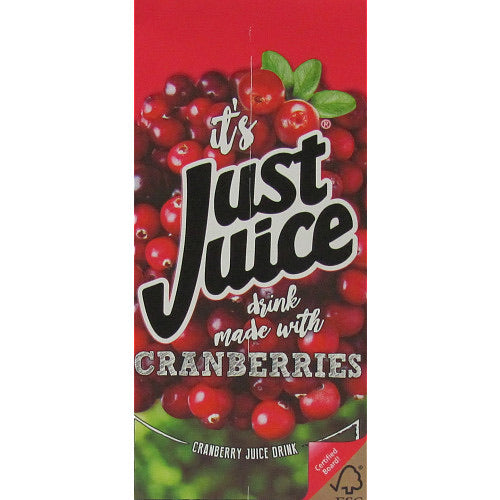 JUST JUICE CRANBERRY CARTON 12X1L