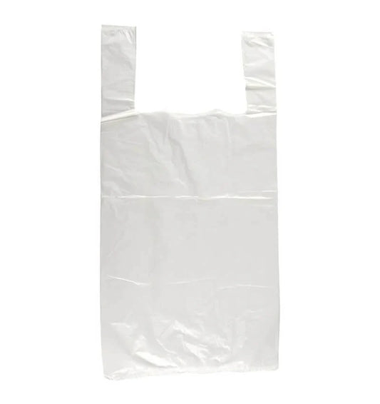 KESTREL WHITE CARRY BAG HEAVY DUTY 11"x17"x21" 100PK