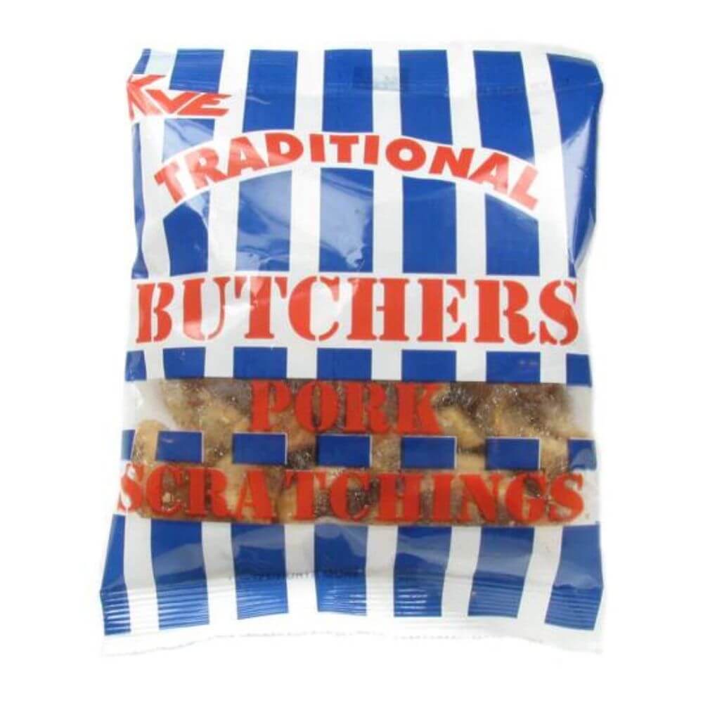 KVE BUTCHERS PORK SCRATCHINGS 15X100G