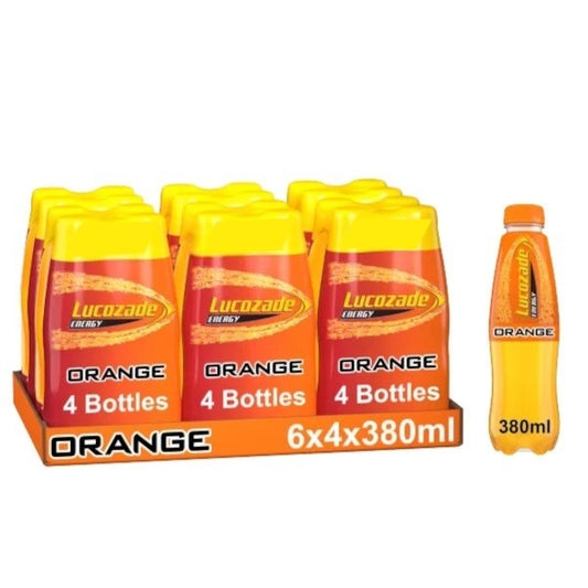 LUCOZADE ENERGY ORANGE PM3.25 4PK 6X4X380ML