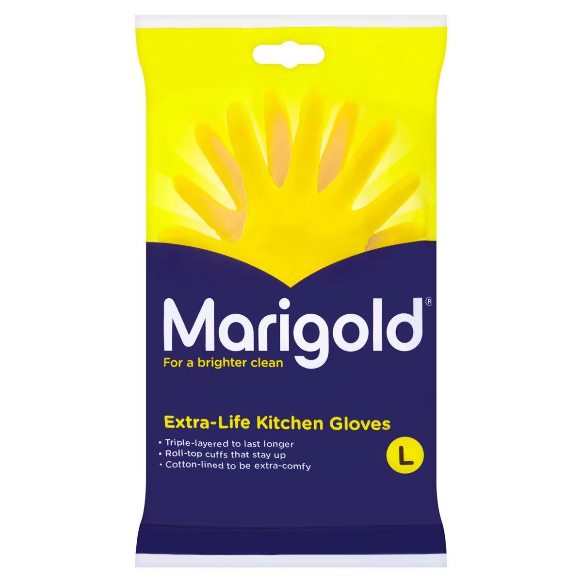 MARIGOLD KITCHEN GLOVES LARGE 6PK