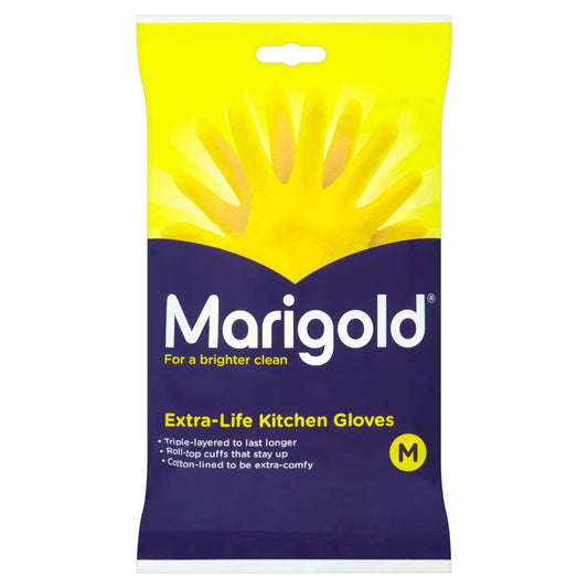 MARIGOLD KITCHEN GLOVES MEDIUM 6PK