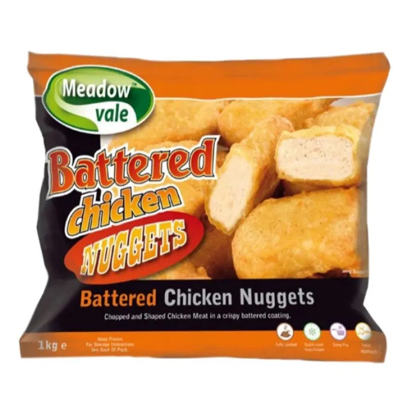 MEADOWVALE BATTERED CHICKEN NUGGETS 1KG