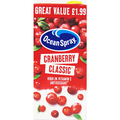 OCEAN SPRAY CRANBERRY CLASSIC CARTON PM£1.99 12X1L