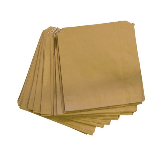 PURE KRAFT BROWN PAPER BAGS 12"X12" 500PK