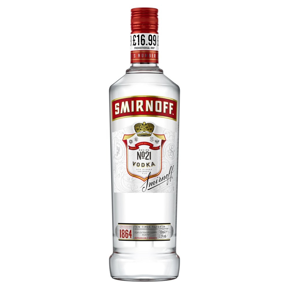 SMIRNOFF RED LABEL VODKA PM£16.99 70CL