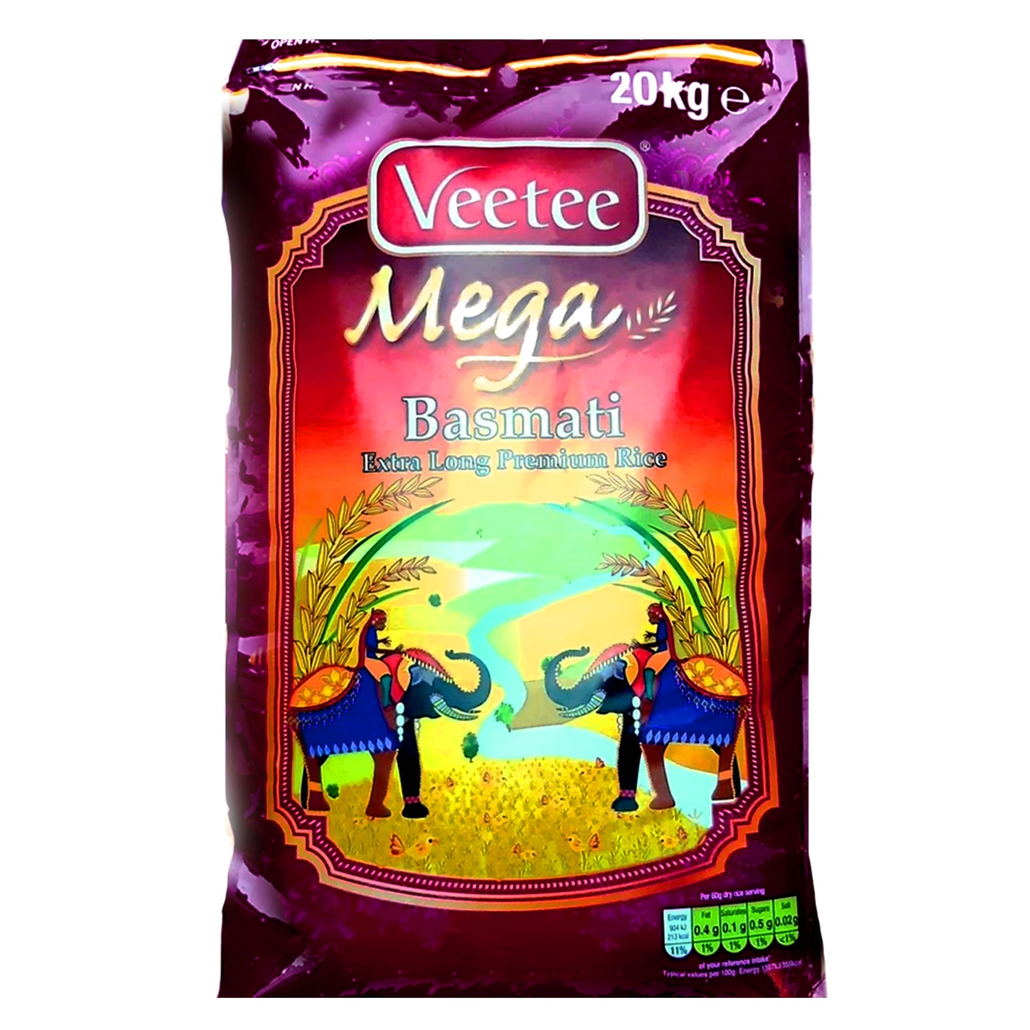 VEETEE MEGA BASMATI RICE 20KG