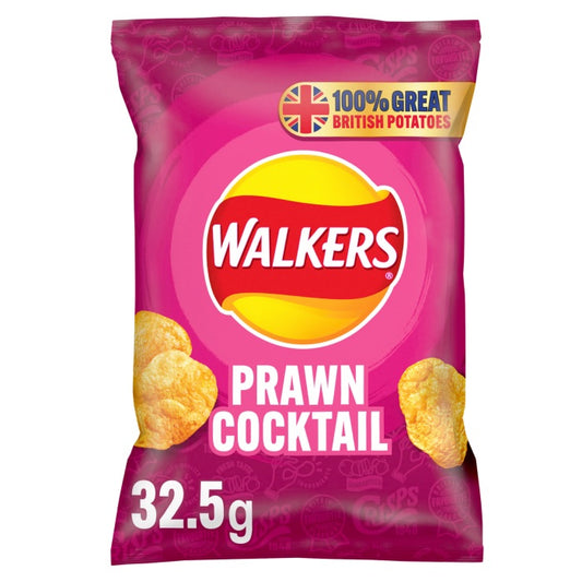 WALKERS PRAWN COCKTAIL CRISPS 32X32.5G