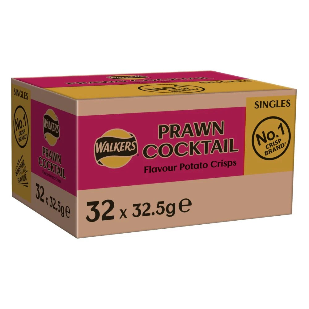 WALKERS PRAWN COCKTAIL CRISPS 32X32.5G