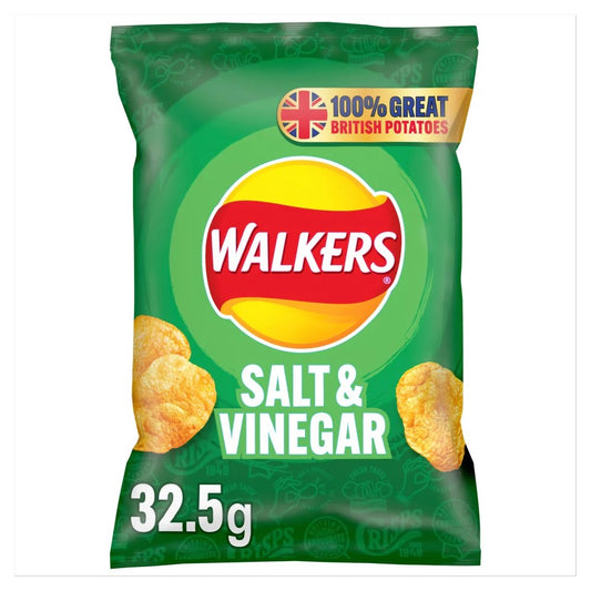 WALKERS SALT & VINEGAR CRISPS 32X32.5G