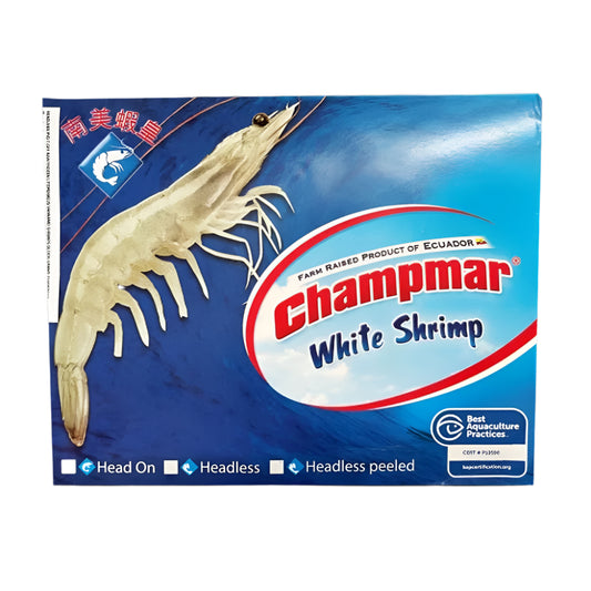 CHAMPMAR WHITE SHRIMP FROZEN 21/25 BLOCK 900G